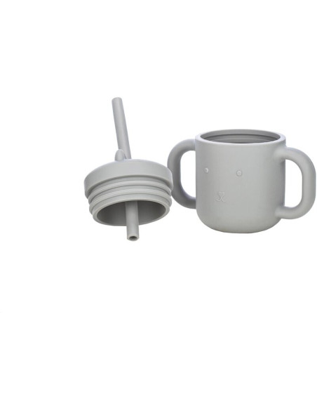 BN-46347,Cana din silicon fara BPA, Cu manere, Cu pai, 6 luni+, Conform cu standardul european de securitate EN 14350:2020, Free