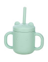 BN-46354,Cana din silicon fara BPA, Cu manere, Cu pai, 6 luni+, Conform cu standardul european de securitate EN 14350:2020, Free