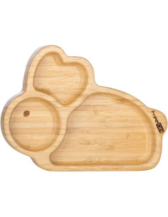 BN-46415,Farfurie compartimentata din bambus, Cu ventuza, Conform cu standardul european de securitate EN 14372:2004, FreeON, Bu