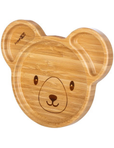 BN-46422,Farfurie compartimentata din bambus, Cu ventuza, Conform cu standardul european de securitate EN 14372:2004, FreeON, Be 2