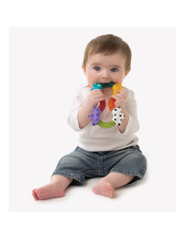 BN-535853,Jucarie zornaitoare, Cu diferite texturi, Dimensiune mare, Click and twist Rattle, Playgro