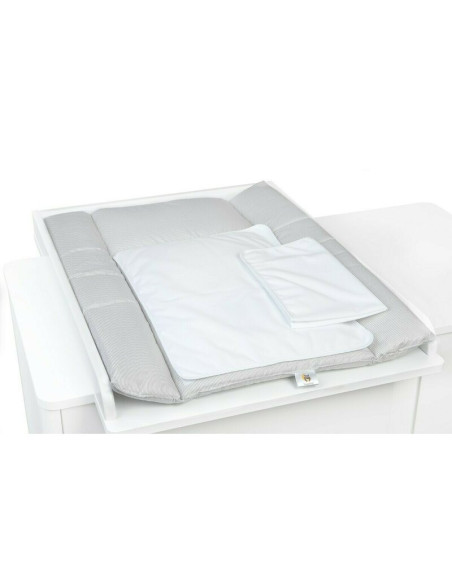 BN-YAPPYNatureGrey,Saltea de infasat YappyNatureGrey cu doua cearceafuri impermeabile, YappyKids, 73x55 cm, Gri