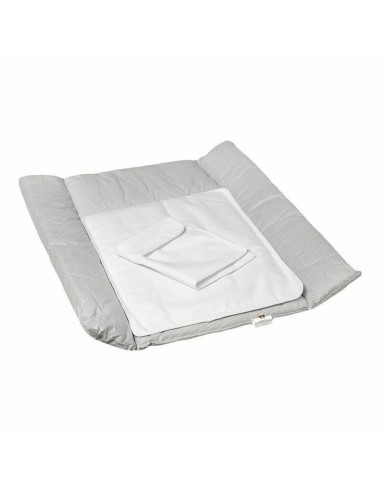BN-YAPPYNatureGrey,Saltea de infasat YappyNatureGrey cu doua cearceafuri impermeabile, YappyKids, 73x55 cm, Gri