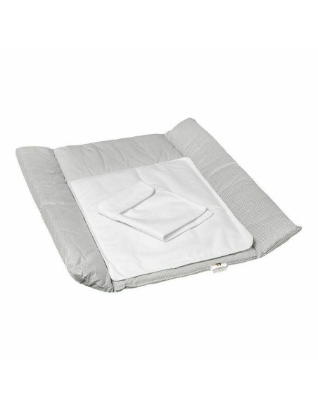 BN-YAPPYNatureGrey,Saltea de infasat YappyNatureGrey cu doua cearceafuri impermeabile, YappyKids, 73x55 cm, Gri