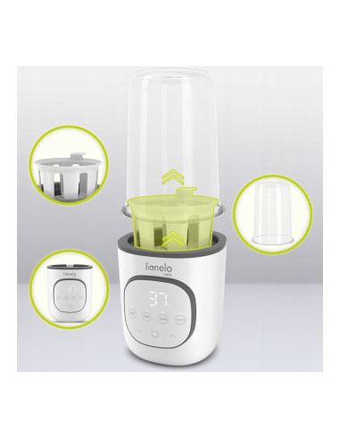 BN-LOC-THERMUP_2.0_WHITE,Lionelo - Incalzitor biberoane 5 in 1 ThermUp 2.0, Sterilizare, Dezghetare, Incalzire rapida, 200 W, Fa