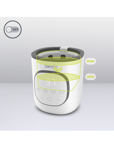 BN-LOC-THERMUP_2.0_WHITE,Lionelo - Incalzitor biberoane 5 in 1 ThermUp 2.0, Sterilizare, Dezghetare, Incalzire rapida, 200 W, Fa