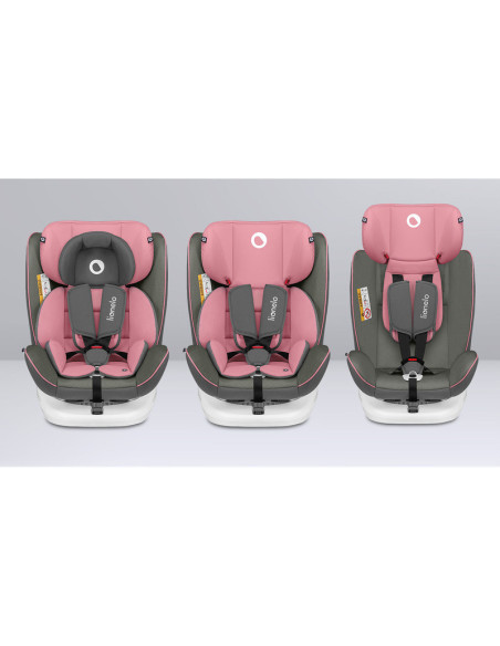 BN-LO-BASTIAAN_PINK_BABY,Lionelo - Scaun auto Bastiaan, Pozitie de somn, Rotire 360 grade, 0-36 Kg, Cu Isofix si Centura Top Tet