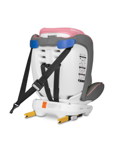 BN-LO-BASTIAAN_PINK_BABY,Lionelo - Scaun auto Bastiaan, Pozitie de somn, Rotire 360 grade, 0-36 Kg, Cu Isofix si Centura Top Tet