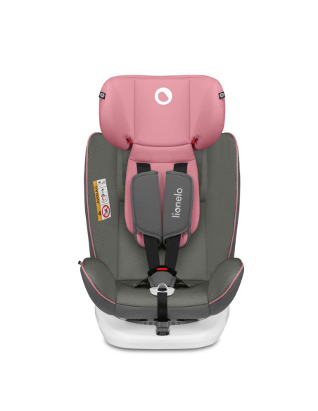 BN-LO-BASTIAAN_PINK_BABY,Lionelo - Scaun auto Bastiaan, Pozitie de somn, Rotire 360 grade, 0-36 Kg, Cu Isofix si Centura Top Tet
