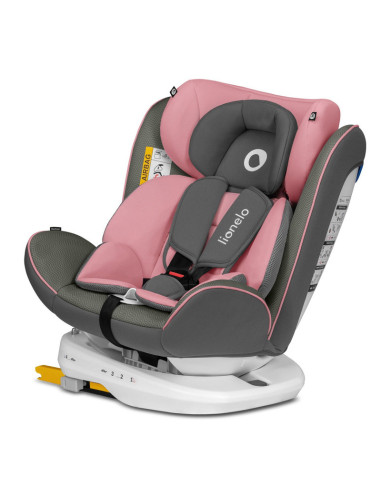 BN-LO-BASTIAAN_PINK_BABY,Lionelo - Scaun auto Bastiaan, Pozitie de somn, Rotire 360 grade, 0-36 Kg, Cu Isofix si Centura Top Tet