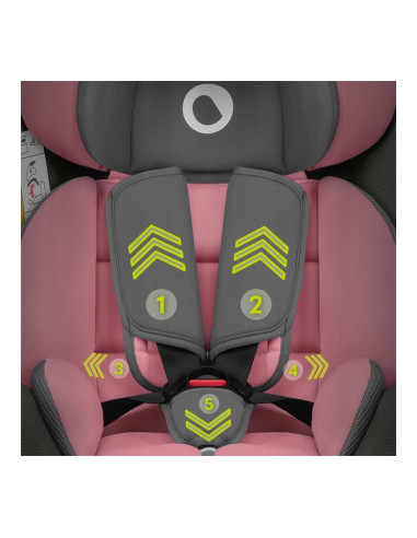 BN-LO-BASTIAAN_PINK_BABY,Lionelo - Scaun auto Bastiaan, Pozitie de somn, Rotire 360 grade, 0-36 Kg, Cu Isofix si Centura Top Tet