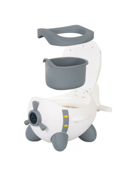 BN-42318,Olita copii, In forma de avion, Potty Plane, FreeON, 32 cm x 28 cm x 41 cm, White/Grey BN-42318,Olita copii, In forma de avion, Potty Plane, FreeON, 32 cm x 28 cm x 41 cm, White/Grey