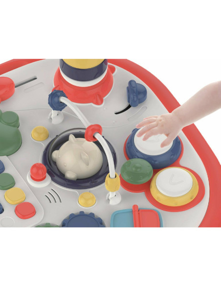 BN-46873,Masuta interactiva 2 in 1 pentru bebelusi, Educationala, Cu lumini si sunete, Cu panou detasabil si reversibil, Partea 
