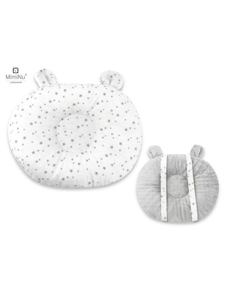 BN-6426972018692,MimiNu - Perna bebelusi Ursulet, Multifunctionala, Cu doua fete, Tesatura pufoasa minky si bumbac, Materiale ce
