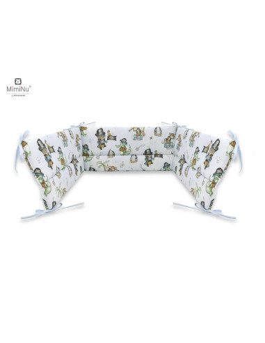 BN-6426972018739,MimiNu - Aparatoare pentru patut 120x60 cm, Din bumbac certificat Oeko Tex Standard 100, Cu inaltimea de 30 cm,
