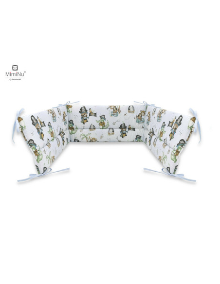 BN-6426972018739,MimiNu - Aparatoare pentru patut 120x60 cm, Din bumbac certificat Oeko Tex Standard 100, Cu inaltimea de 30 cm,