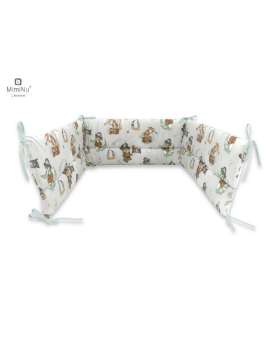 BN-6426972018807,MimiNu - Aparatoare pentru patut 120x60 cm, Din bumbac certificat Oeko Tex Standard 100, Cu inaltimea de 30 cm,