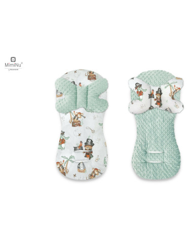 BN-6426972018869,MimiNu - Protectie textila pentru carucior, scaun auto si scaun de bicicleta, Cu perna Butterfly, Materiale cer