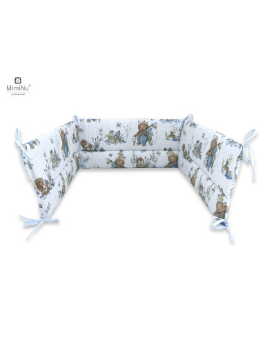BN-6426972018883,MimiNu - Aparatoare pentru patut 120x60 cm, Din bumbac certificat Oeko Tex Standard 100, Cu inaltimea de 30 cm,