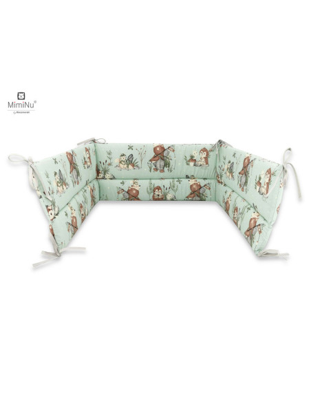 BN-6426972018951,MimiNu - Aparatoare pentru patut 120x60 cm, Din bumbac certificat Oeko Tex Standard 100, Cu inaltimea de 30 cm,