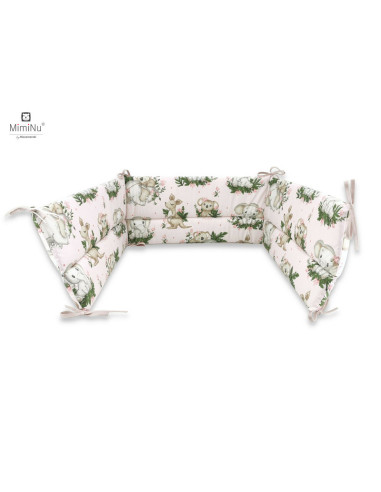 BN-6426972019033,MimiNu - Aparatoare pentru patut 120x60 cm, Din bumbac certificat Oeko Tex Standard 100, Cu inaltimea de 30 cm,