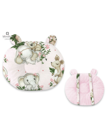 BN-6426972019064,MimiNu - Perna bebelusi Ursulet, Multifunctionala, Cu doua fete, Tesatura pufoasa minky si bumbac, Materiale ce
