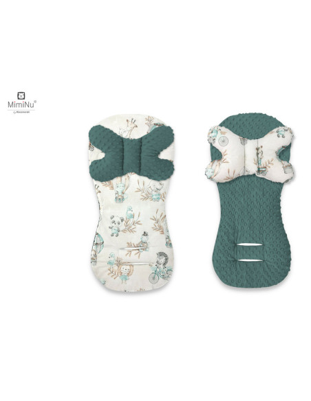 BN-6426972019101,MimiNu - Protectie textila pentru carucior, scaun auto si scaun de bicicleta, Cu perna Butterfly, Materiale cer