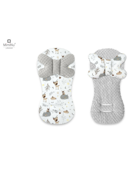 BN-6426972019118,MimiNu - Protectie textila pentru carucior, scaun auto si scaun de bicicleta, Cu perna Butterfly, Materiale cer