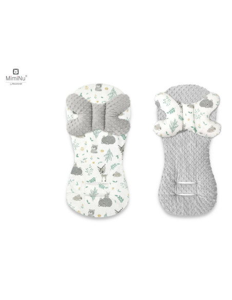 BN-6426972019125,MimiNu - Protectie textila pentru carucior, scaun auto si scaun de bicicleta, Cu perna Butterfly, Materiale cer