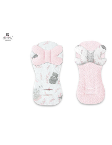 BN-6426972019132,MimiNu - Protectie textila pentru carucior, scaun auto si scaun de bicicleta, Cu perna Butterfly, Materiale cer