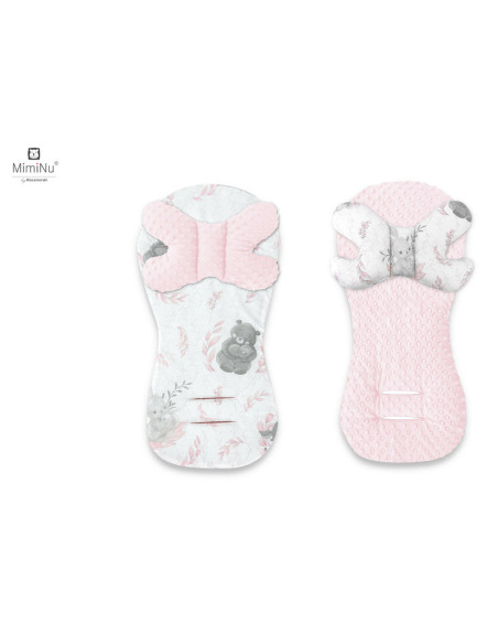 BN-6426972019132,MimiNu - Protectie textila pentru carucior, scaun auto si scaun de bicicleta, Cu perna Butterfly, Materiale cer