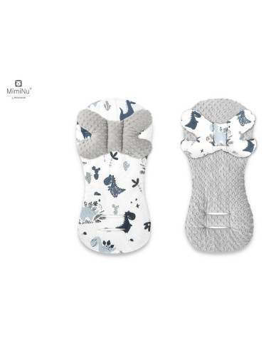 BN-6426972019149,MimiNu - Protectie textila pentru carucior, scaun auto si scaun de bicicleta, Cu perna Butterfly, Materiale cer