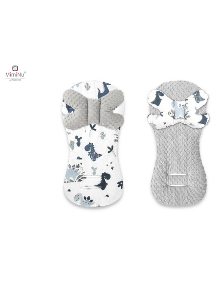 BN-6426972019149,MimiNu - Protectie textila pentru carucior, scaun auto si scaun de bicicleta, Cu perna Butterfly, Materiale cer