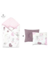 BN-5907501449916,MimiNu - Set paturica de infasat cu doua fete, Dimensiune 75x75 cm + Perna bebelusi profilata, Cu doua fete, Cu