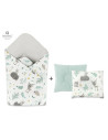 BN-5907501450042,MimiNu - Set paturica de infasat cu doua fete, Dimensiune 75x75 cm + Perna bebelusi profilata, Cu doua fete, Cu