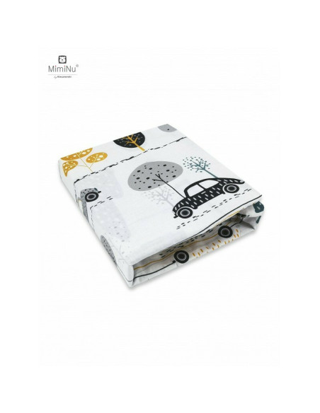 BN-6426972019279,MimiNu - Cearceaf cu elastic, Din bumbac certificat Oeko Tex Standard 100, Pentru pat 160x80 cm, Childrens Jour