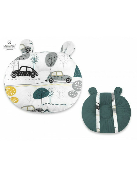 BN-6426972019286,MimiNu - Perna bebelusi Ursulet, Multifunctionala, Cu doua fete, Tesatura pufoasa minky si bumbac, Materiale ce
