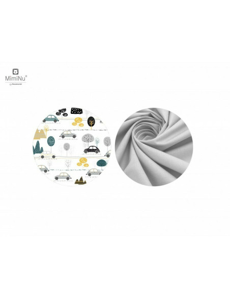 BN-6426972019309,MimiNu - Organizator pentru patut, Din bumbac certificat Oeko Tex Standard 100, Cu 6 compartimente, Cu doua pan