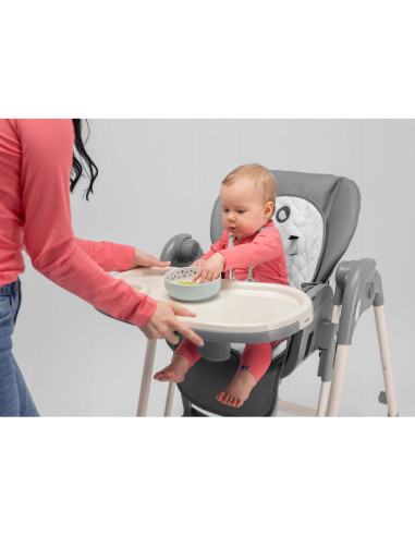 BN-LO-LAURICE_ GREEN_OLIVE,Lionelo - Scaun de masa si balansoar, 2 in 1, Laurice, Transformabil, Multifunctional, Inaltime si sp