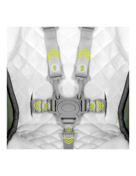 BN-LO-LAURICE_ GREEN_OLIVE,Lionelo - Scaun de masa si balansoar, 2 in 1, Laurice, Transformabil, Multifunctional, Inaltime si sp