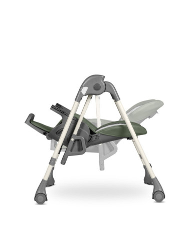 BN-LO-LAURICE_ GREEN_OLIVE,Lionelo - Scaun de masa si balansoar, 2 in 1, Laurice, Transformabil, Multifunctional, Inaltime si sp