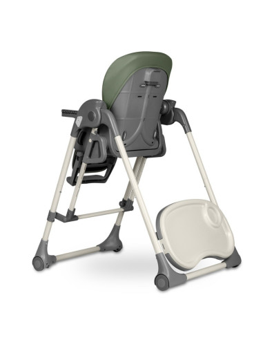 BN-LO-LAURICE_ GREEN_OLIVE,Lionelo - Scaun de masa si balansoar, 2 in 1, Laurice, Transformabil, Multifunctional, Inaltime si sp