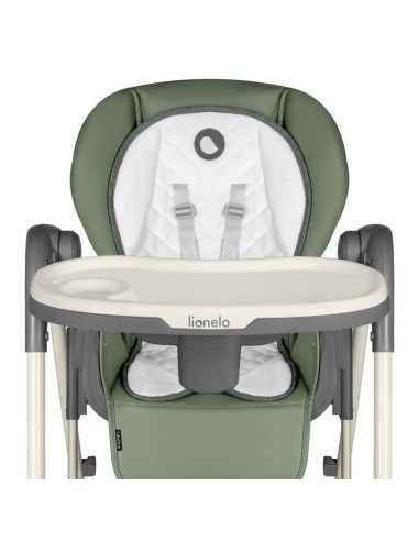 BN-LO-LAURICE_ GREEN_OLIVE,Lionelo - Scaun de masa si balansoar, 2 in 1, Laurice, Transformabil, Multifunctional, Inaltime si sp