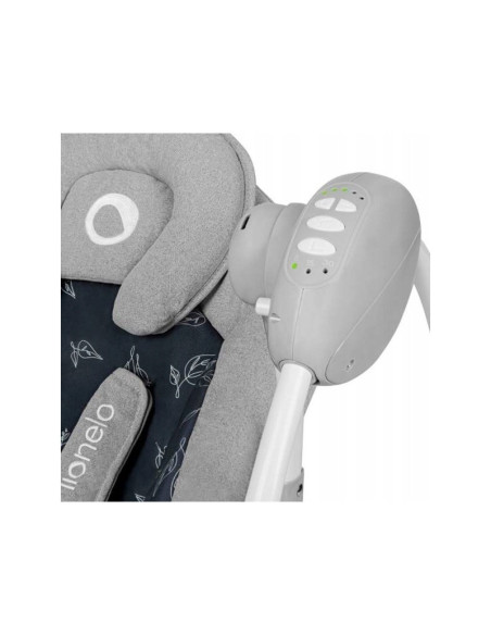 BN-LO-RUBEN_GREY_GRAPHITE,Lionelo - Fotoliu balansoar electric, Ruben, Cu spatar reglabil, Cu 12 melodii relaxante si sunete ale