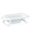 BN-4052396088076,Cadita pliabila pentru bebelusi cu dop de scurgere, Maja, 82 x 48 x 23.5 cm, Keeeper, Cloudy Blue