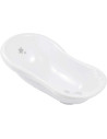 BN-4052396048438,Cadita ergonomica de baie cu dop de scurgere, Maria, 84 x 49 x 30 cm, Keeeper, Stars Cosmic White