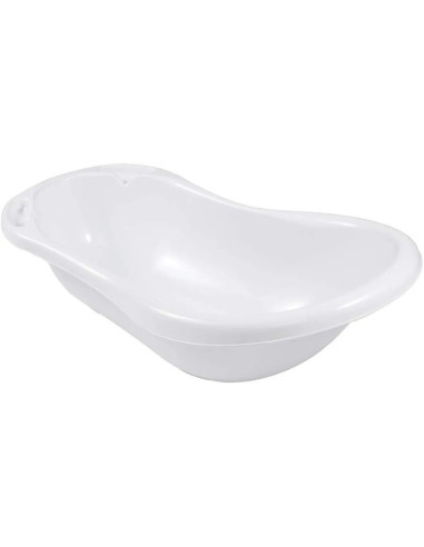 BN-4052396048438,Cadita ergonomica de baie cu dop de scurgere, Maria, 84 x 49 x 30 cm, Keeeper, Stars Cosmic White