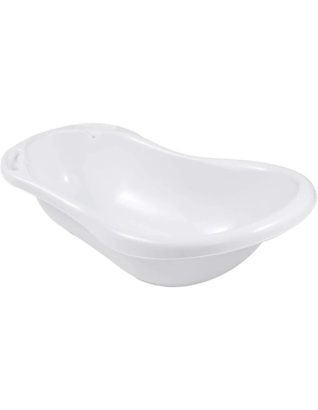 BN-4052396048438,Cadita ergonomica de baie cu dop de scurgere, Maria, 84 x 49 x 30 cm, Keeeper, Stars Cosmic White