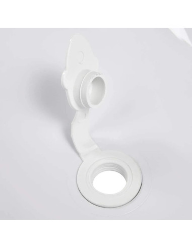 BN-4052396048438,Cadita ergonomica de baie cu dop de scurgere, Maria, 84 x 49 x 30 cm, Keeeper, Stars Cosmic White