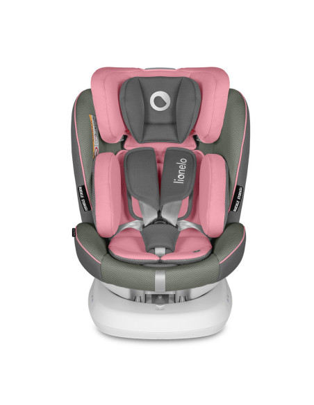BN-LO-BASTIAAN_ONE_PINK_BABY,Lionelo - Scaun auto Bastiaan One Pozitie de somn, Protectie laterala, Rotire 360 grade, Top Tether